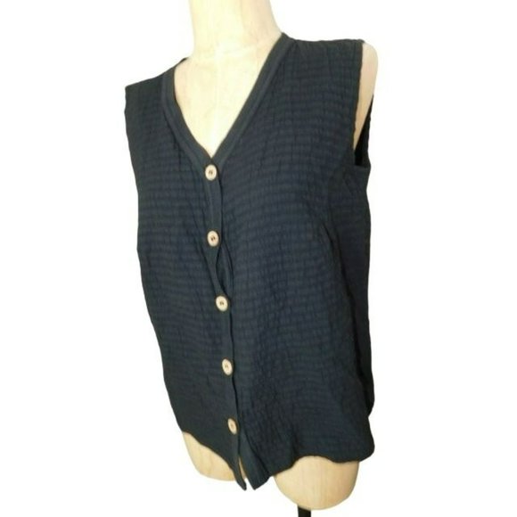 Ezze wear Tops - Ezzze Weear Size S Small Black Button Front Top